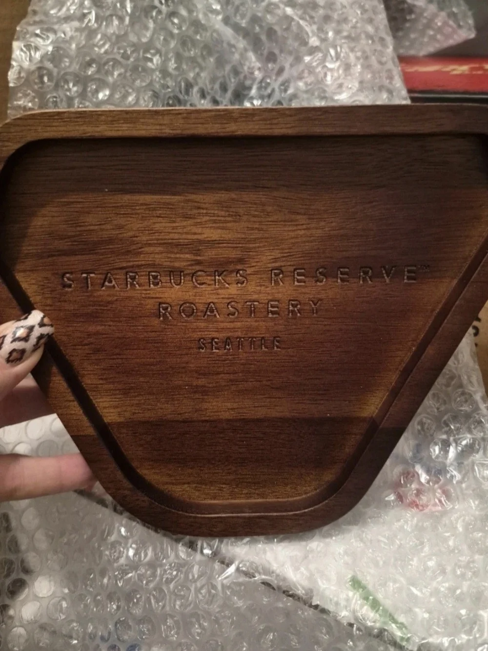 Wooden Decor with Embossed Text